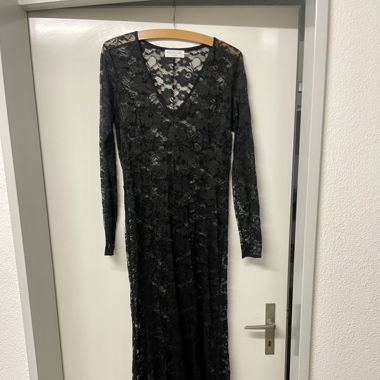 Vintage Schwarzes Abendkleid aus Spitze