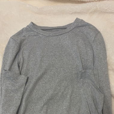 top slim gris à manches longues
