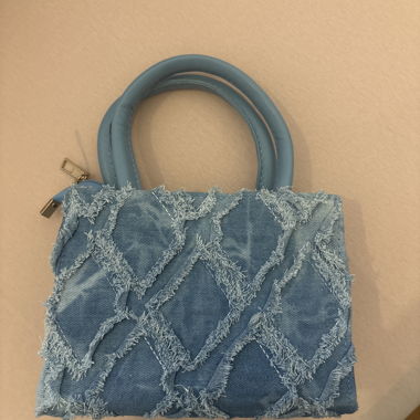 Kleine blaue Denim-Handtasche