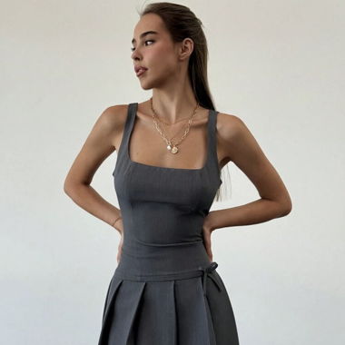 Minikleid grau