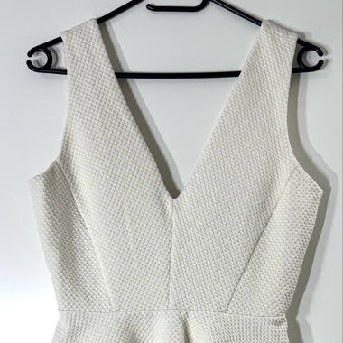 peplum ecru beige blouse H&M M 38
