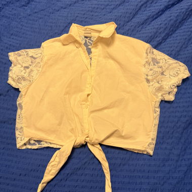 Camicia in pizzo bianca Zebra