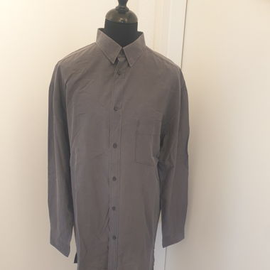 Chemise tunique en soie antracite H&M 