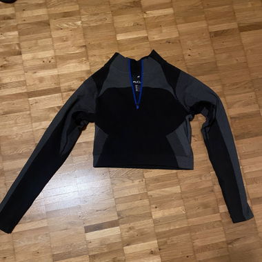 Cropped langarm Shirt