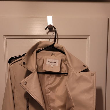 Leather jacket-beige