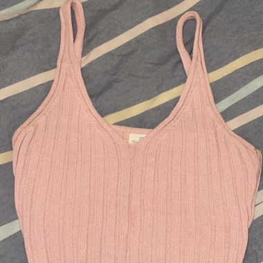 Pacific Republic rosafarbenes Strick-Crop-Top