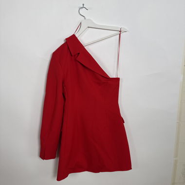 Top rosso monospalla