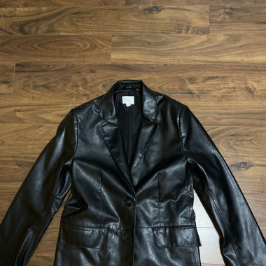 h&m fake leder blazer