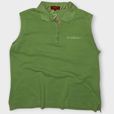 Burberry Sleeveless Polo Top Rhinestone