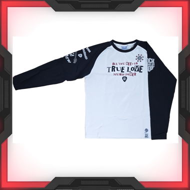 Langarmshirt mit Print in Schwarz-Weiss