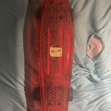Penny Board Rot transparent guter Zustand