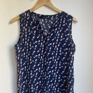 Blouse sans manches florale