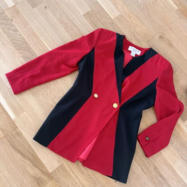 Blazer rouge et noire Jones New York Vintage