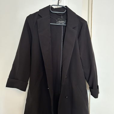 Cappotto lungo nero Pull&Bear