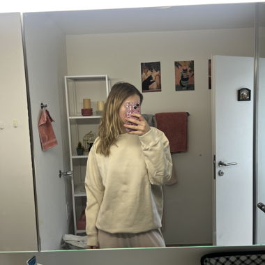 Pull-over en sweat beige