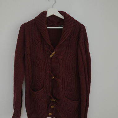 Bordeaux knit cardigan M
