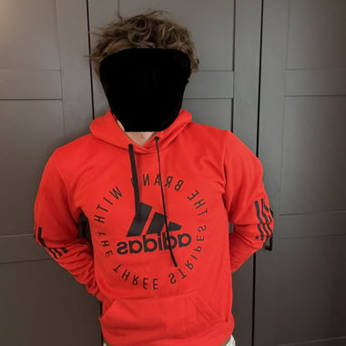 Roter adidas Kapuzenpullover