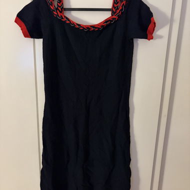 Robe marine LEO & UGO avec col rouge