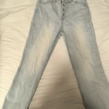Jean taille haute clair
