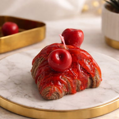 Croissant aux Cerises – Bougie de Soja Artisanale