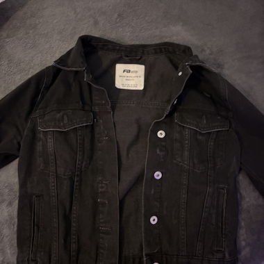 Giacca di jeans nera