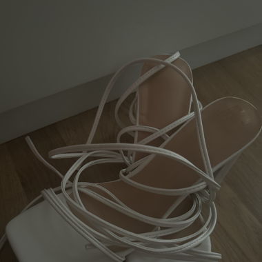 High heels with lacing
