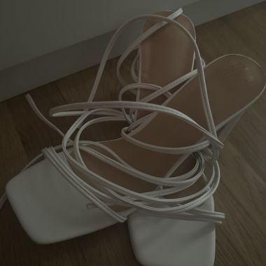High heels with lacing