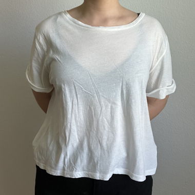 Weites weisses T-Shirt
