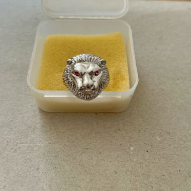 Lion Head Ring (925 Silver)