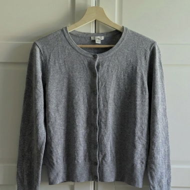 Cardigan H&M grigio con bottoni, taglia L