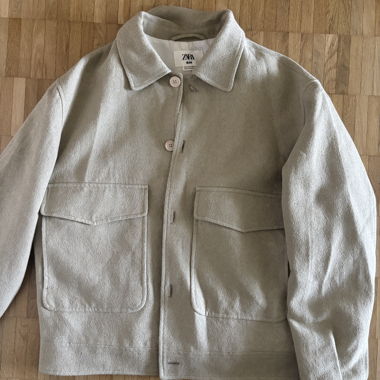 Giacca Zara in lino beige - L