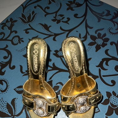 Gold High Heels