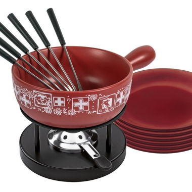 Set Fondue Kuhn Rikon "Suisse Red"