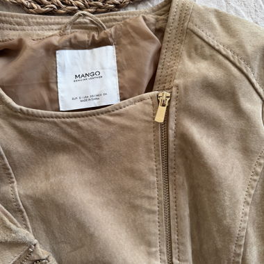 Veste en cuir Mango