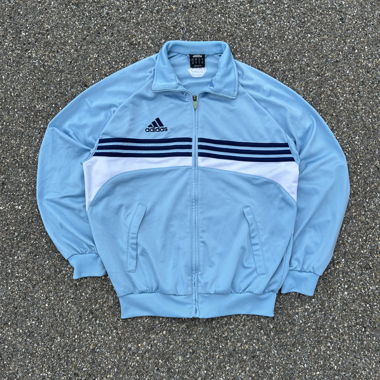 Adidas Vintage-Jacke in Babyblau