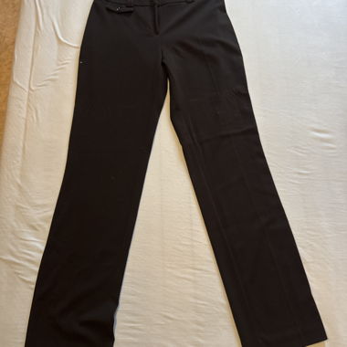 Black fabric trousers with wide leg