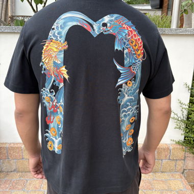 T-shirt EVISU bleu foncé
