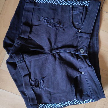 Black Denim Shorts Gr. 38