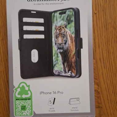 New! iPhone 16 Pro leather case black