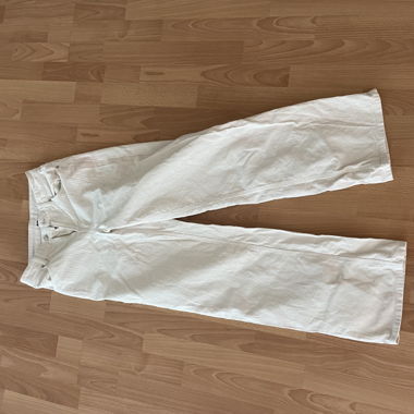 Pantaloni in velluto a coste bianchi H&M Divided EU 34