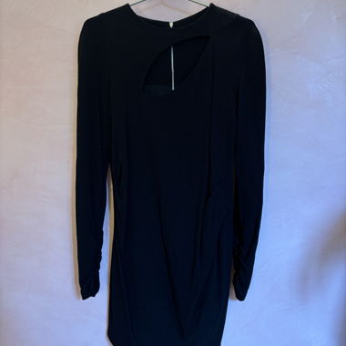 Black Long Sleeve Dress with Cut-Out Detail