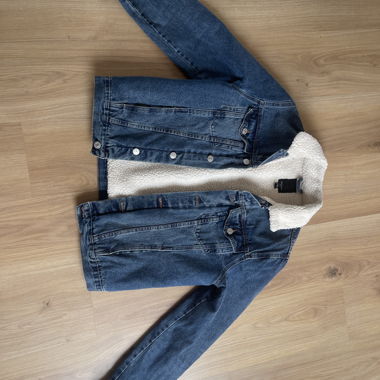 Veste en jean doublée en teddy