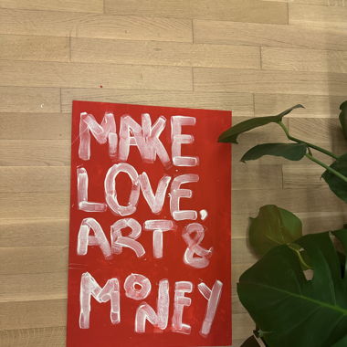 Bild und Rahmen: Make LoveMoney (Pinterest style) 