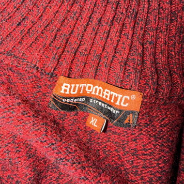 Cardigan en maille rouge chiné AUTOMATIC XL