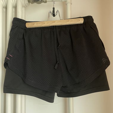 Shorts de sport en mesh noir