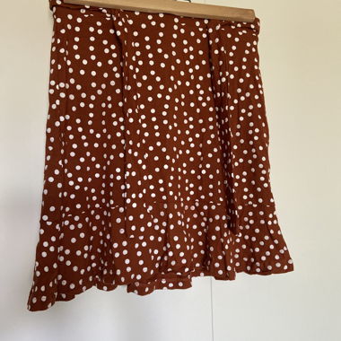 Rust Brown Polka Dot Skirt