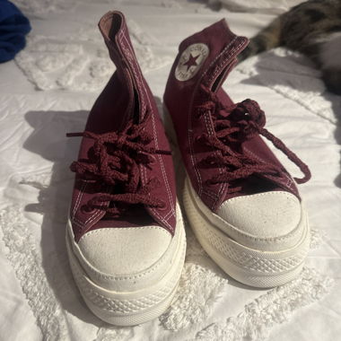 Burgundy Converse Sneakers