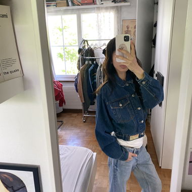 Veste en denim (style bomber)