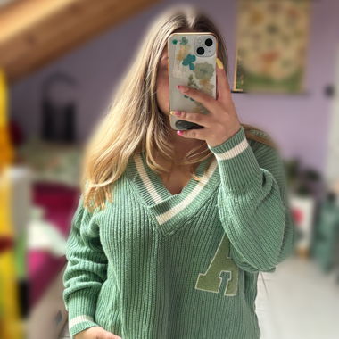 Pull en tricot vert ONLY