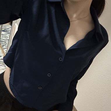Blusa da donna blu scuro